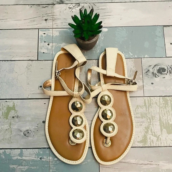 Banana Republic Leather Embellished Gladiator Sandals - Picture 1 of 6